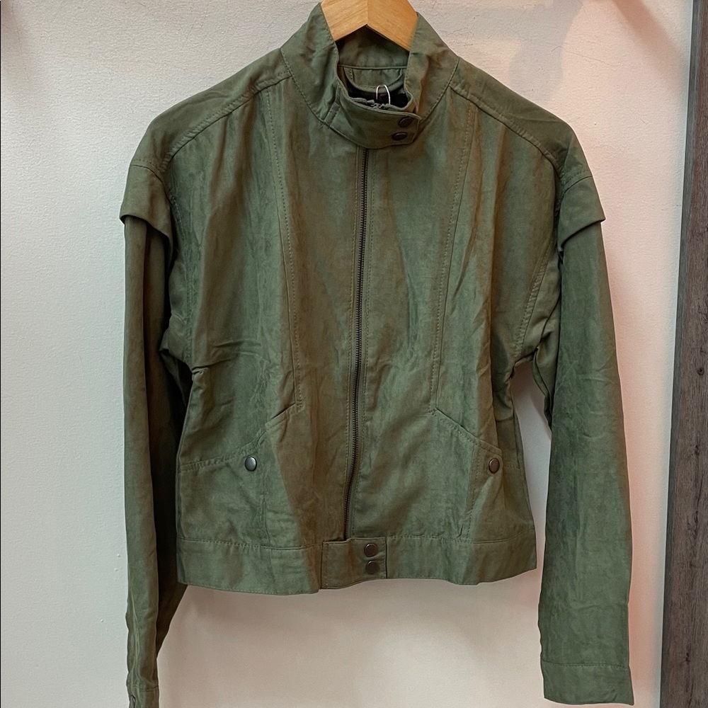 Blu Pepper Utility Jacket in Army Green